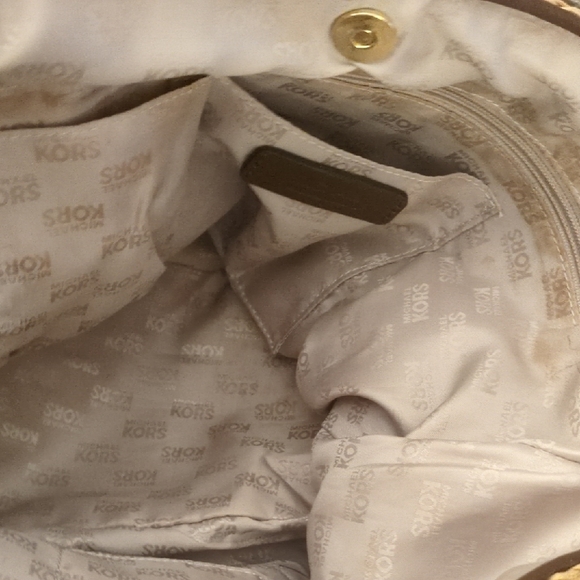 Michael Kors Tan Woven Tote Bag - Picture 9 of 10